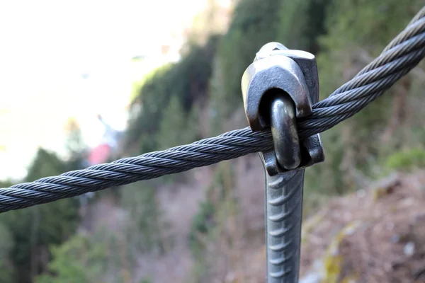 Nahaufnahme Eines Seils Zaun — Stockfoto