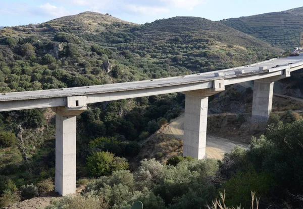 Ponte Construção Estrada Grécia — Fotografia de Stock