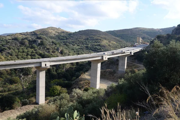 Ponte Construção Estrada Grécia — Fotografia de Stock