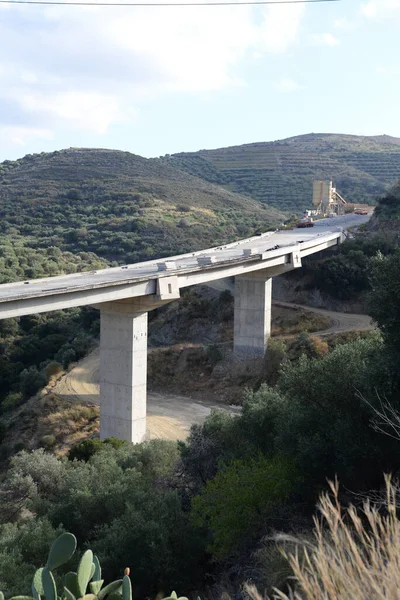 Ponte Construção Estrada Grécia — Fotografia de Stock