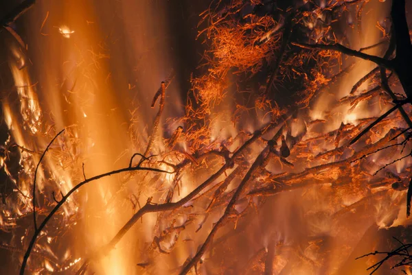 Húsvéti Tűz Körülbelül Méter Magas Lángokkal Rész — Stock Fotó
