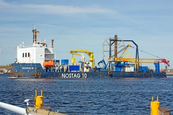 Kładzenie Kabli Morskich Era Nostag Wilhelmshaven Kwiecień 2015 — Zdjęcie stockowe