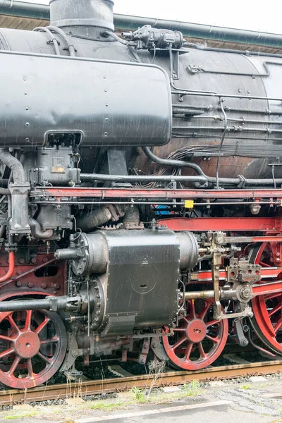 Velho Trem Locomotivo Vapor Veículo Ferroviário — Fotografia de Stock