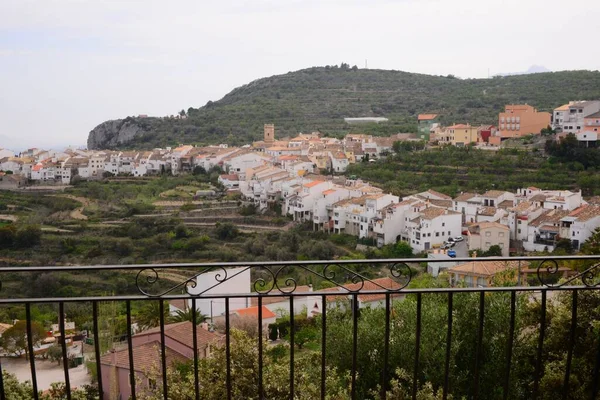 Dorfstrasse Tarbena Španělsko Alicante Houses Fassaden — Stock fotografie