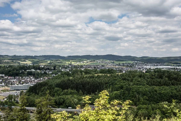 Vista Cidade Attendorn Hora Dia — Fotografia de Stock