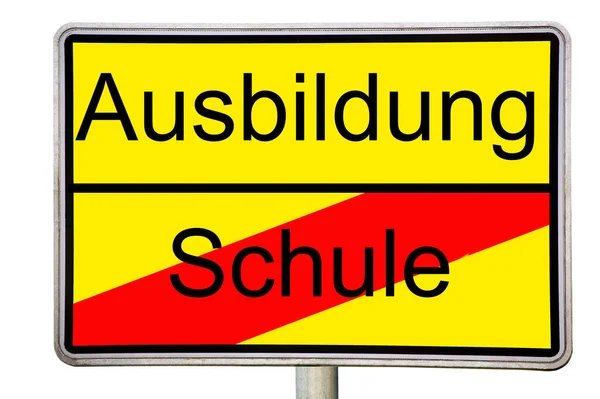 Schule Für Straßenschilder — Stockfoto