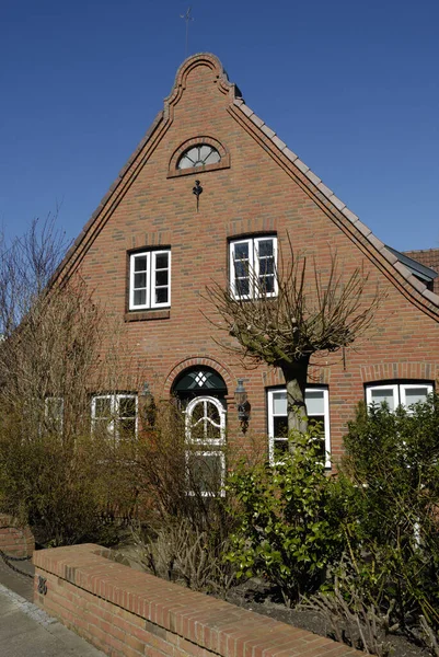 Altes Backsteinhaus Haus Bauen — Stockfoto