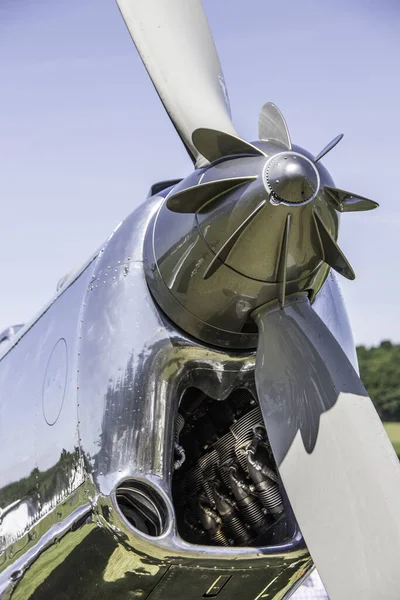 Motor Und Propeller Eines Flugzeugs — Stockfoto