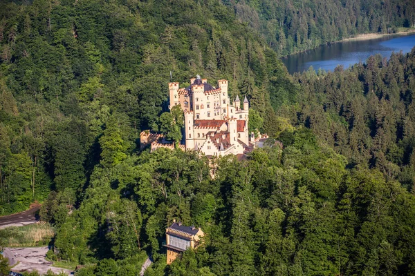 Castelo Hohenschwangau Lago Schwansee — Fotografia de Stock