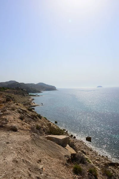 Blaues Meerwasser Spanien Strand — Stockfoto