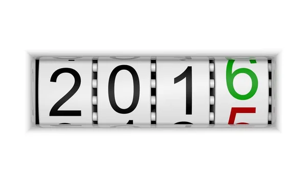 2014 Rok Stříbrný 2016 Text Bílém Pozadí — Stock fotografie