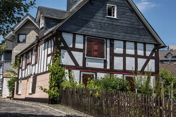 Casa Entramado Madera Neunkirchen — Foto de Stock