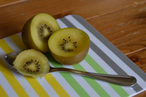 Verde Fructe Gustoase Kiwi — Fotografie, imagine de stoc