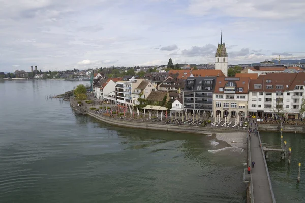 Maisema Lähellä Friedrichshafen Kaupunki Rannalla Bodensee — kuvapankkivalokuva