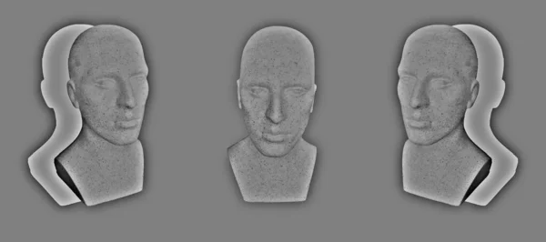 Ludzkie Głowy Postaci Człowieka — Zdjęcie stockowe