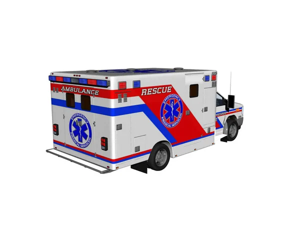 Isolierte Krankenwagen Auf Weißem Hintergrund — Stockfoto
