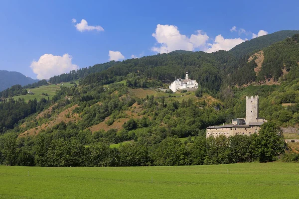 Mosteiro Beneditino Marienberg Castelo Príncipe Perto Burgeis Sul Tirol — Fotografia de Stock