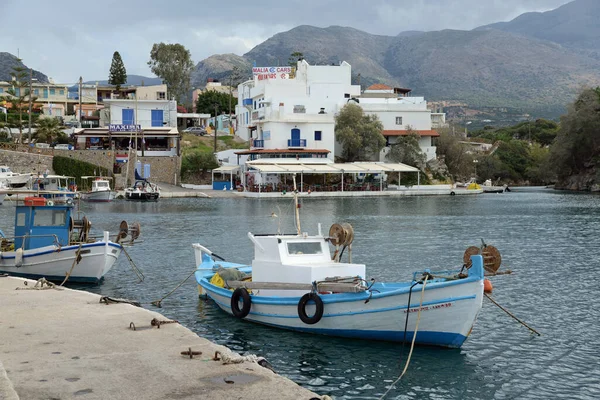 Sisi Kreta Porto Porto Pesca Grécia Mediterrâneo Barco Pesca Barco — Fotografia de Stock