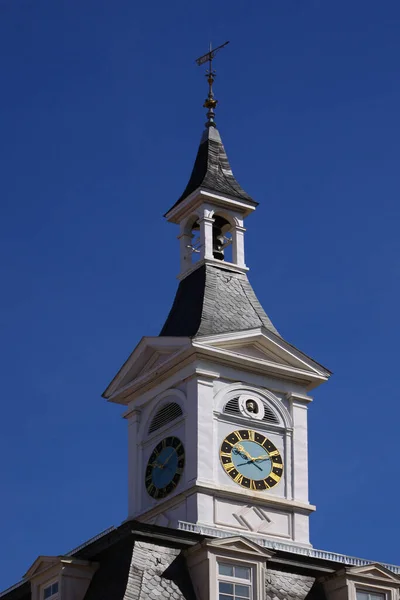 Alter Uhrturm Der Stadt Bergamo Italien — Stockfoto