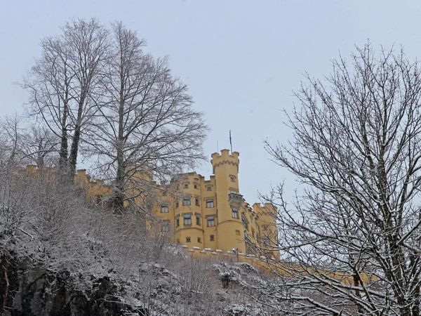 Castelo Hohenschwanstein Inverno — Fotografia de Stock