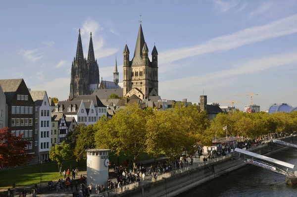 Köln Katedrális Köln Központjában Rajnai Világörökség Része — Stock Fotó