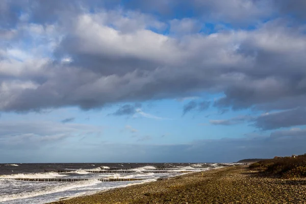 Playa Del Mar Báltico Invierno — Foto de Stock