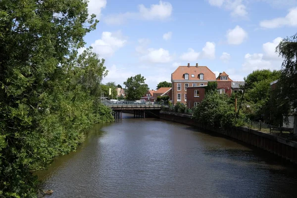 Widok Miasto Północ Powiat Aurich Dolna Saksonia Niemcy — Zdjęcie stockowe