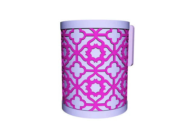 Векторна Ілюстрація Склянки Рожевого Фіолетового Кольору Ізольовані Білому Фоні — стокове фото