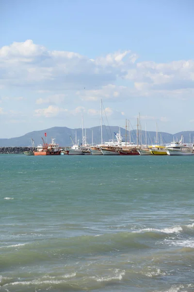 Kusadasi Turkey Marina Harbour Boatport Yactport Aegean Sea Mediterranean Coast — Stock Photo, Image