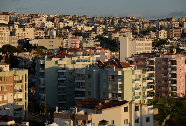 Kusadasi Turkiet Egeiska Havet Turkiets Egeiska Havet Storstad Hus Hav — Stockfoto