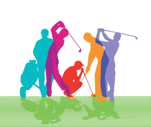 Golf Deporte Club Pelota Que Los Jugadores Utilizan Varios Clubes — Foto de Stock