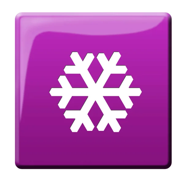 Cold Button Frost Icon — Stock Photo, Image