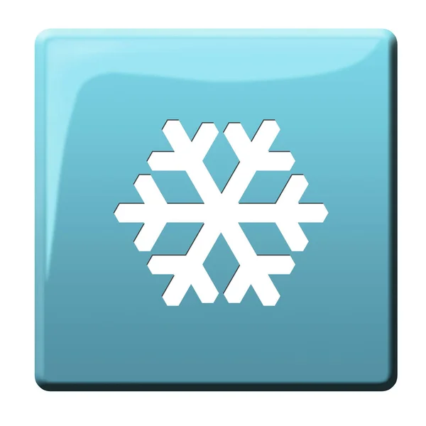 Soğuk Düğme Buz Simgesi — Stok fotoğraf