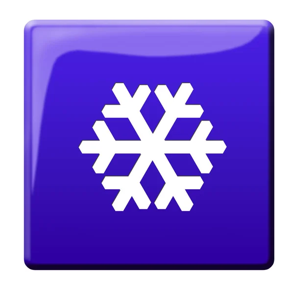 Kälte Knopf Frost Symbol — Stockfoto