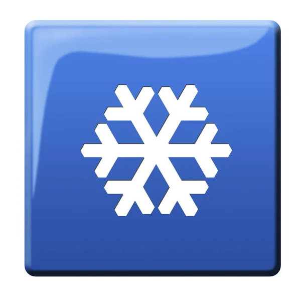 Kälte Knopf Frost Symbol — Stockfoto
