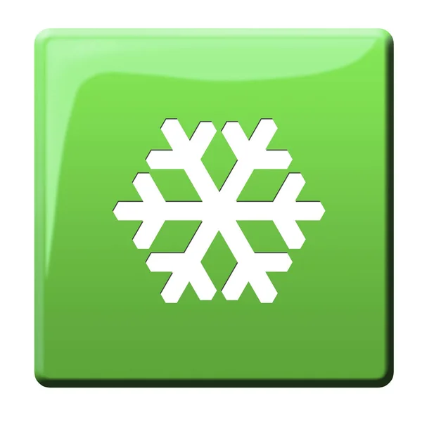 Ikona Zimnego Przycisku Frost — Zdjęcie stockowe
