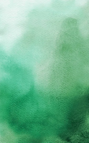 Ručně Malované Akvarelové Textury Zelené Barvě — Stock fotografie