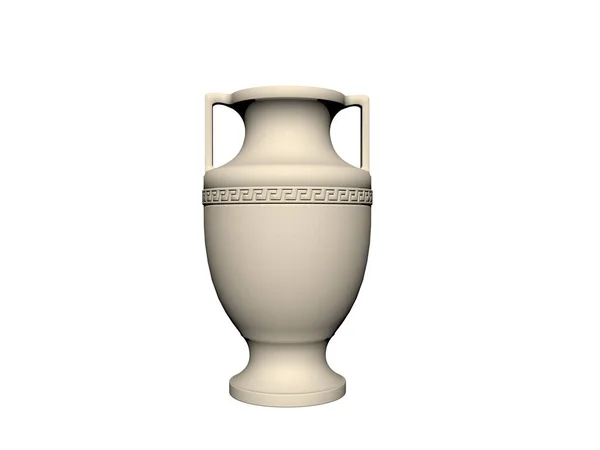 Vase Antique Isolé Sur Fond Blanc — Photo