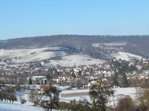 Untersteinbach Hohenlohekreis Nordwuerttemberg Inverno — Fotografia de Stock