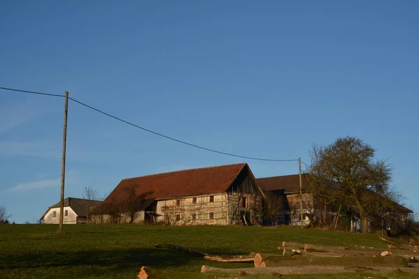 Aschach Der Steyr Steyrtal Alta Austria Fattoria Agricoltura Tradizione Villaggio — Foto Stock