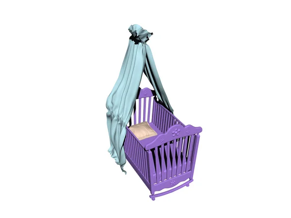 Shopping Cart Basket White Background — Stock Photo, Image