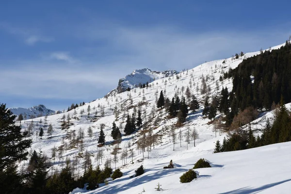 Sport Invernali Piste Sci Ski Area Piste Montagna Zettersfeld Lienz — Foto Stock