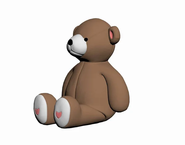 Render Cute Teddy Bear — Stock Photo, Image