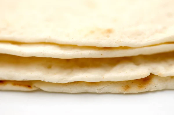 Λεπτομερής Προβολή Πολλών Στοιβαγμένων Tortillas — Φωτογραφία Αρχείου