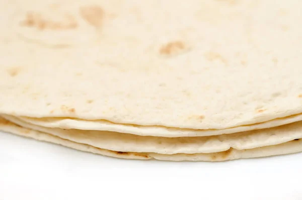 Tampilan Rinci Dari Beberapa Tortilla Ditumpuk — Stok Foto