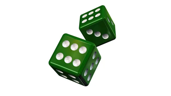 Cubo Verde Aislado Sobre Fondo Blanco — Foto de Stock