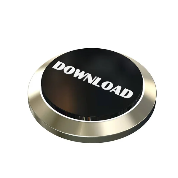 無料ダウンロードボタンのラウンド 3Dイラスト — ストック写真
