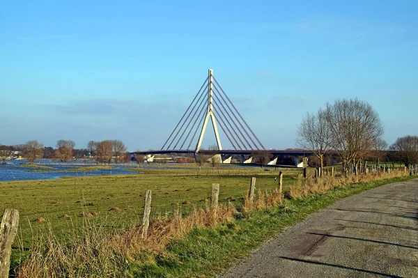 Κάτω Γέφυρα Του Ρήνου Στο Wesel — Φωτογραφία Αρχείου