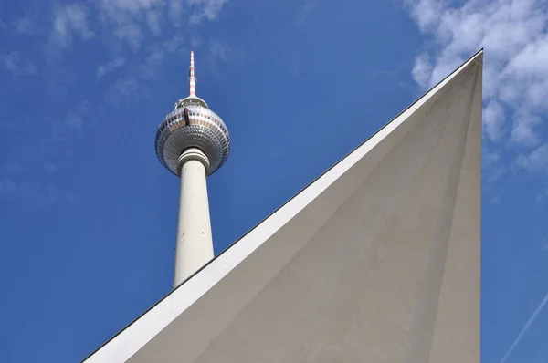 Funkturm Berlim Alemanha Capital Brd Cidade Grande Torre Alexanderplatz Alex — Fotografia de Stock