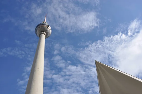 Funkturm Berlin Tyskland Huvudstad Brd Storstad Torn Alexanderplatz Alex Arkitektur — Stockfoto